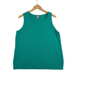 Chico's Sleeveless Tank Blouse size 3 (XL) Green